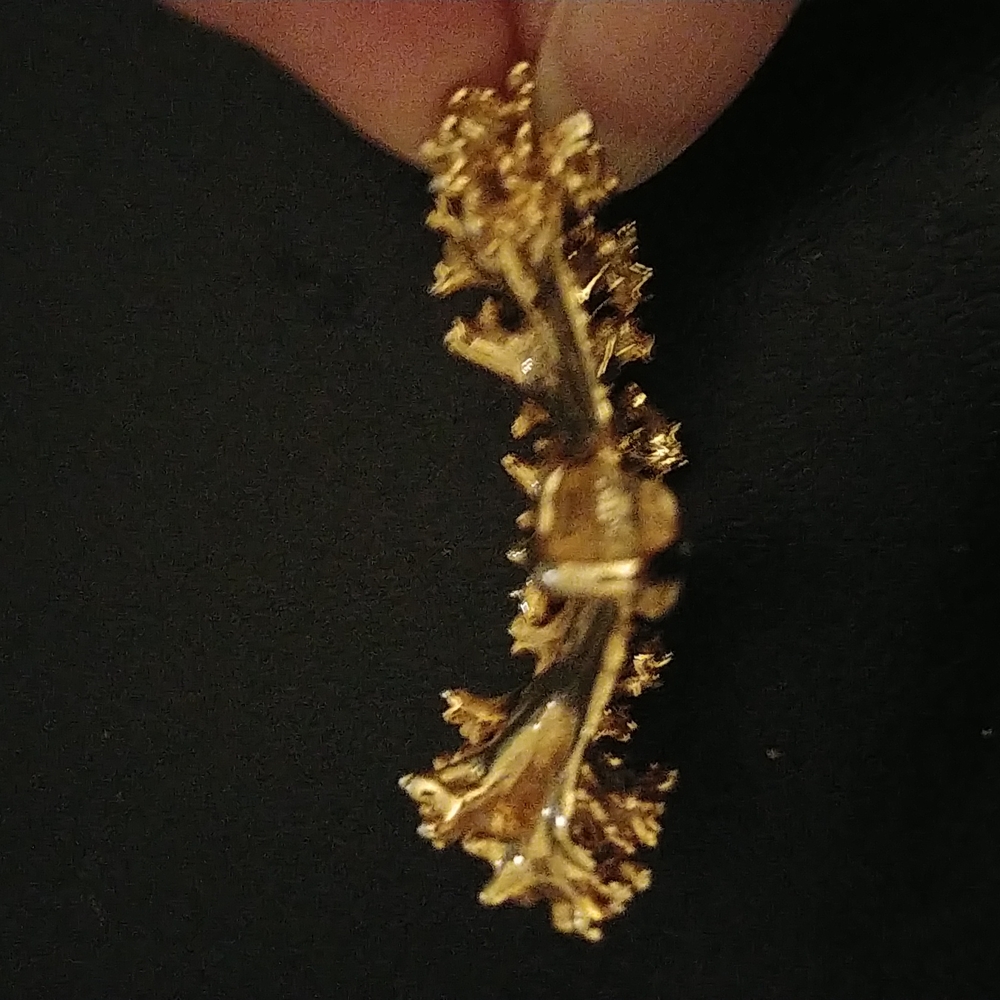 24kt Gold Dipped Real Leaf Pendant - image 3